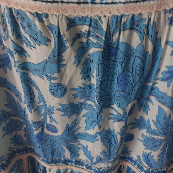 Joie maxi dress. Floral print. White + blue. Size 6 NWT Euro Summer Vibes - Picture 3 of 8